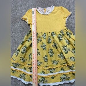 Matilda Jane Yellow Floral Eyelet Stay Golden Dress Size 8